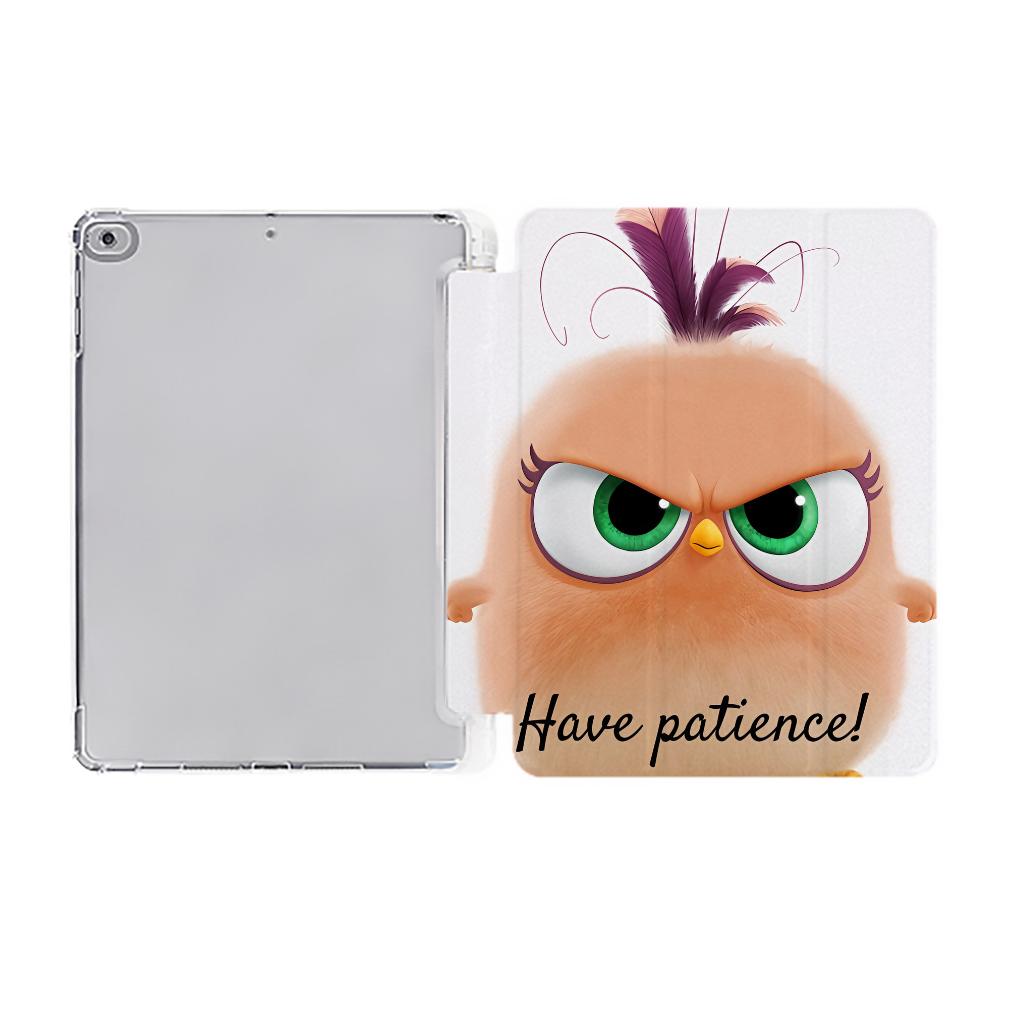 （画像用） Angry Birds アングリーバード IPad ケース ペン収納付き 三つ折りスタンド PUレザー×シリコン 対応機種9.5/10.5/10.9インチ